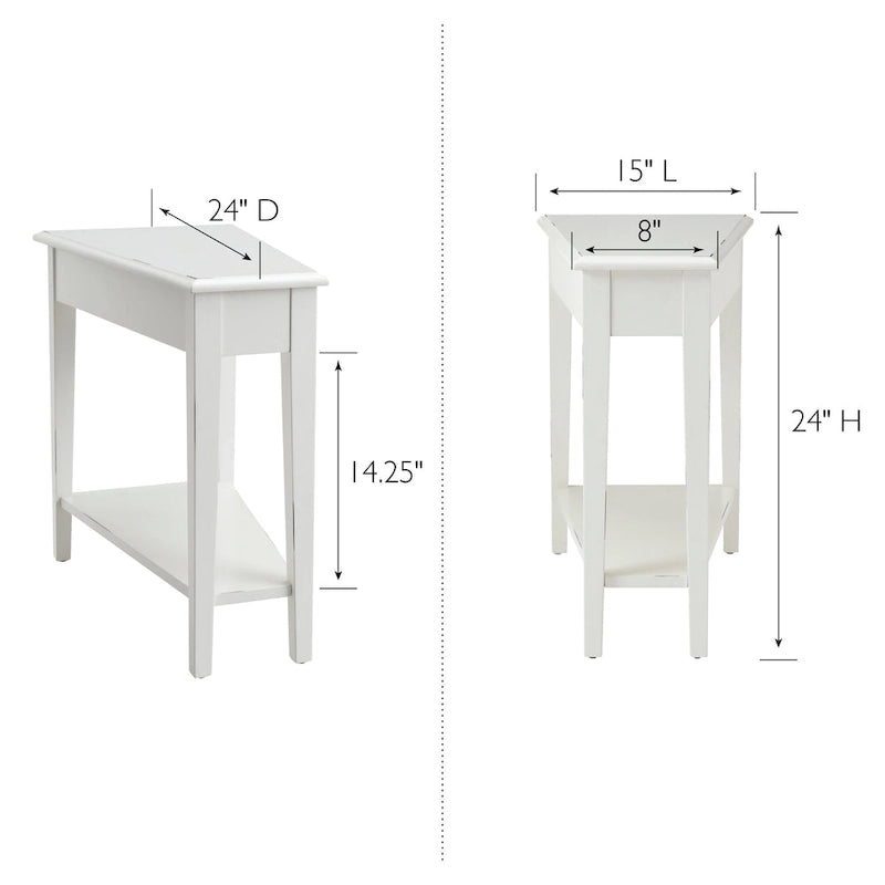 Table d'appoint compensée pour fauteuil inclinable avec étagère inférieure