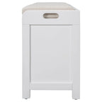 Banc de rangement avec panier amovible et 2 tiroirs