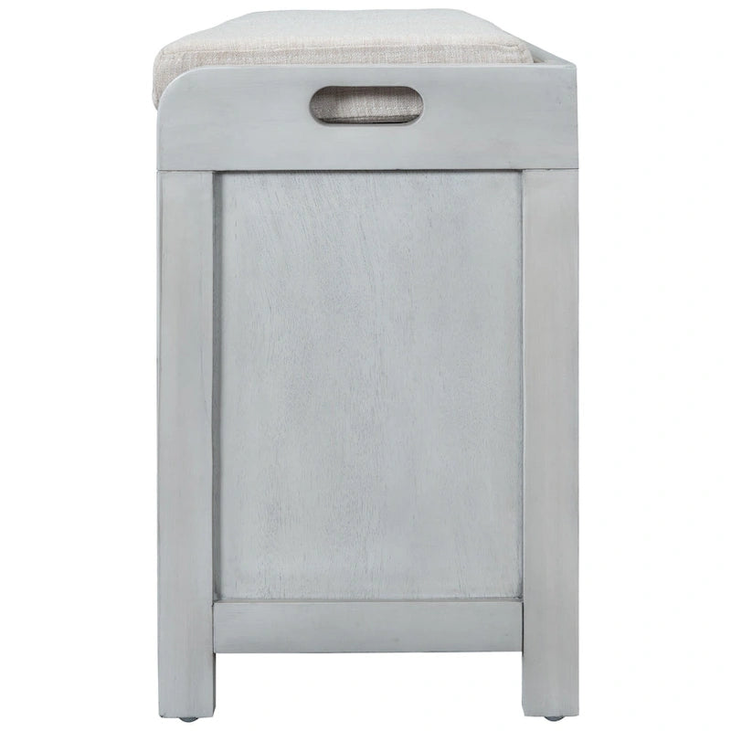 Banc de rangement avec panier amovible et 2 tiroirs
