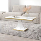 Table basse moderne avec finition laquée brillante