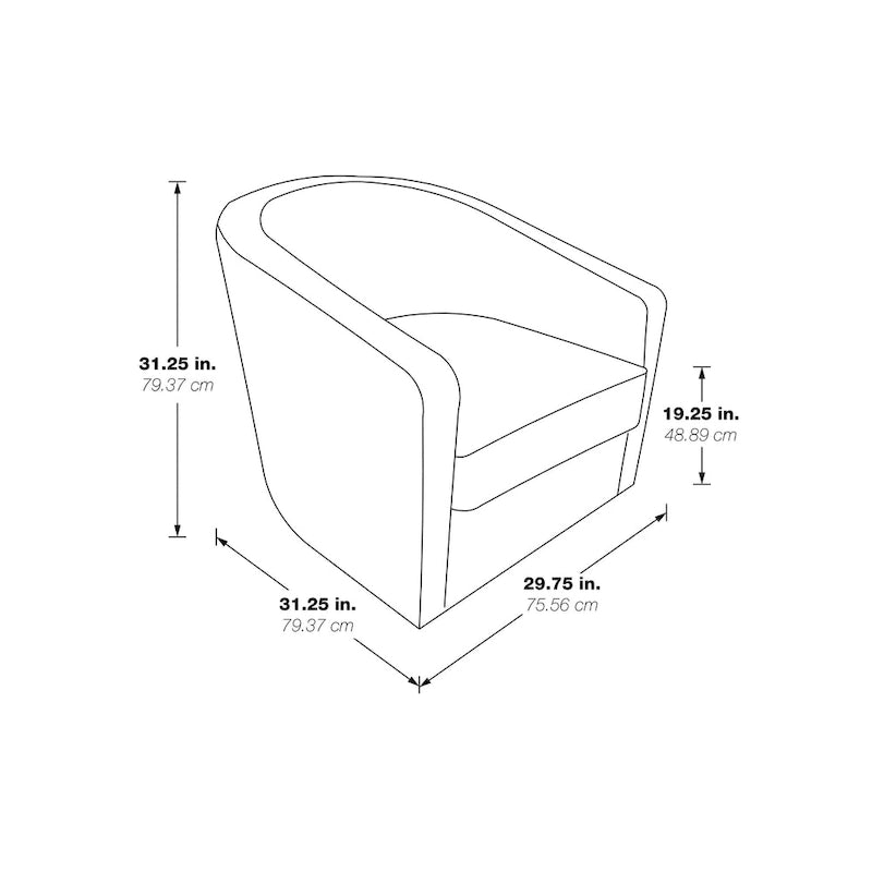 Fauteuil pivotant rond