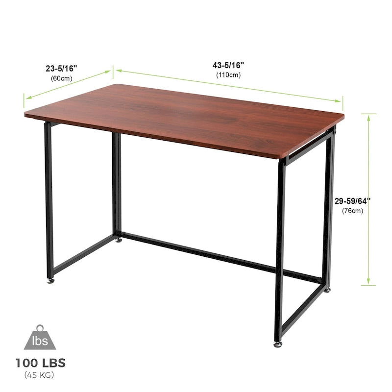 Bureau pliable de 43 po pour bureau à domicile