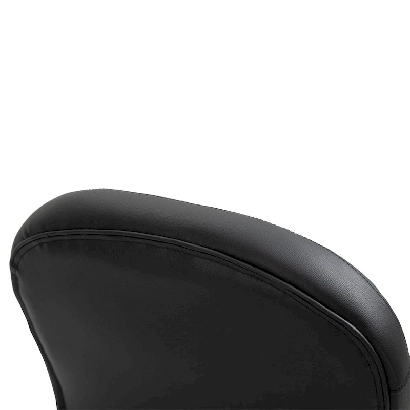 Chaise de bureau en similicuir avec dossier capitonné et roulettes pivotantes