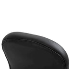 Chaise de bureau en similicuir avec dossier capitonné et roulettes pivotantes