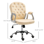 Chaise de bureau en similicuir avec dossier capitonné et roulettes pivotantes