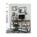 Chaise de bureau pivotante en similicuir noir avec hauteur réglable