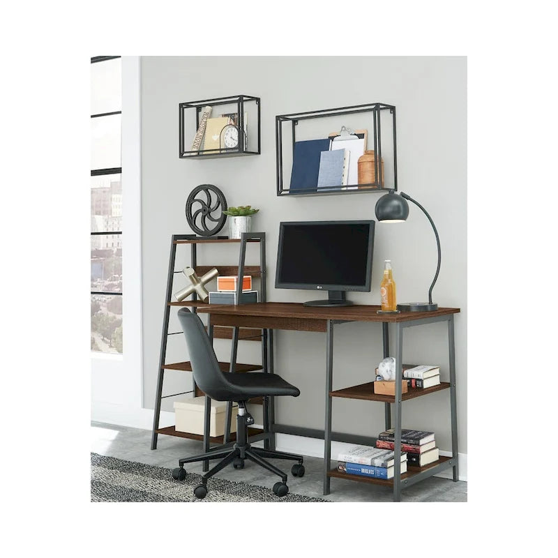 Chaise de bureau pivotante en similicuir noir avec hauteur réglable