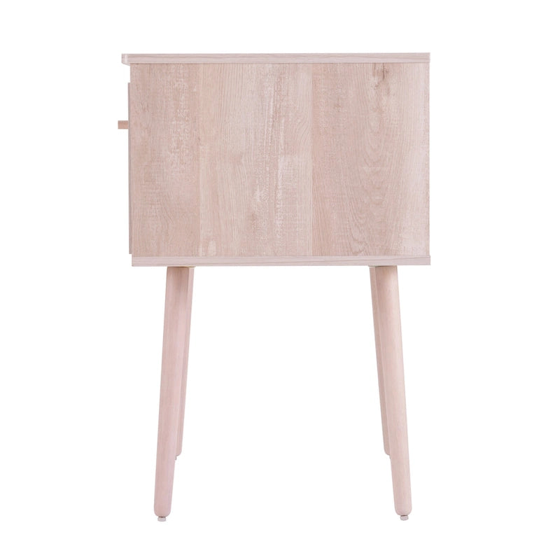 Coiffeuse de rangement Harzen avec miroir