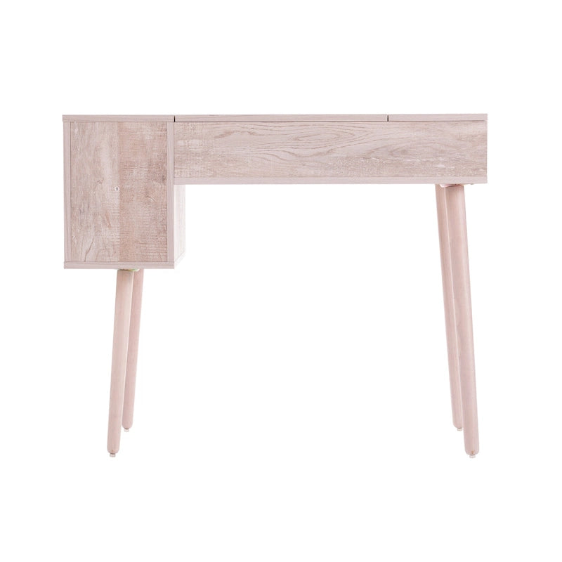 Coiffeuse de rangement Harzen avec miroir