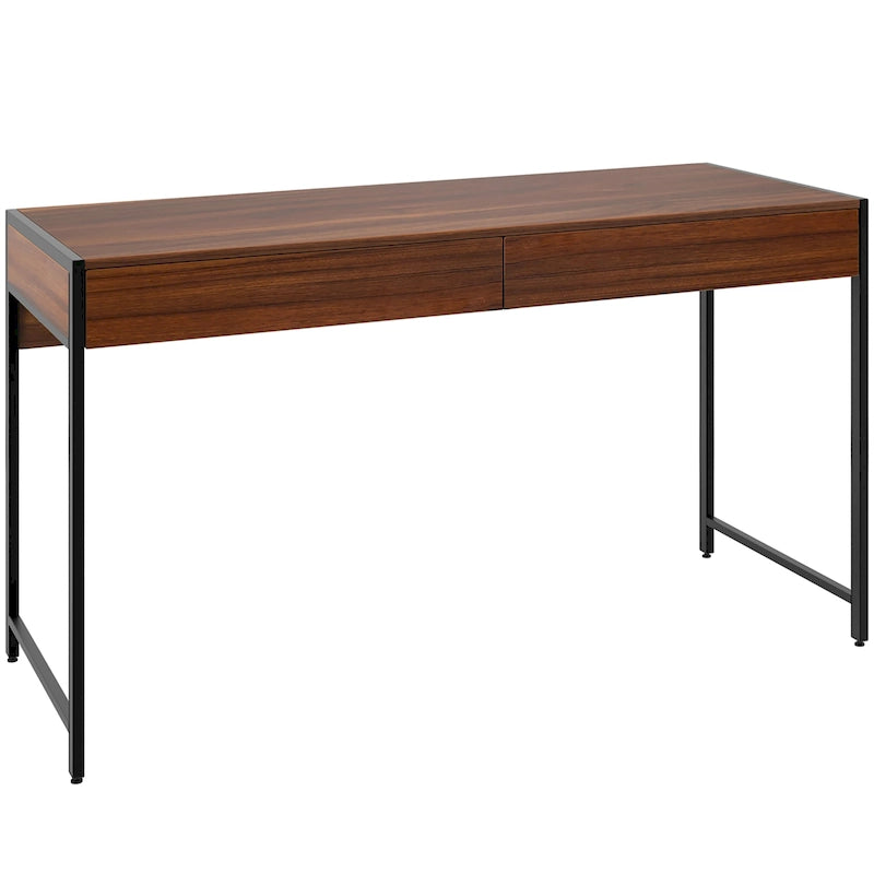 Bureau avec 2 tiroirs et structure en acier
