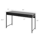Bureau avec 2 tiroirs et structure en acier