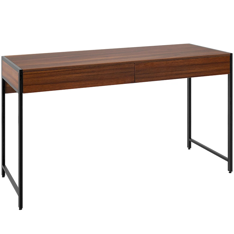 Bureau avec 2 tiroirs et structure en acier