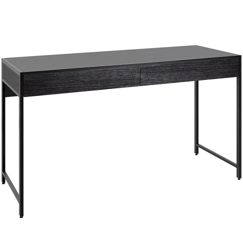 Bureau avec 2 tiroirs et structure en acier