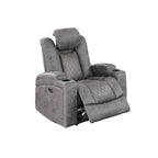 Fauteuil inclinable électrique avec porte-gobelets et chargeur USB