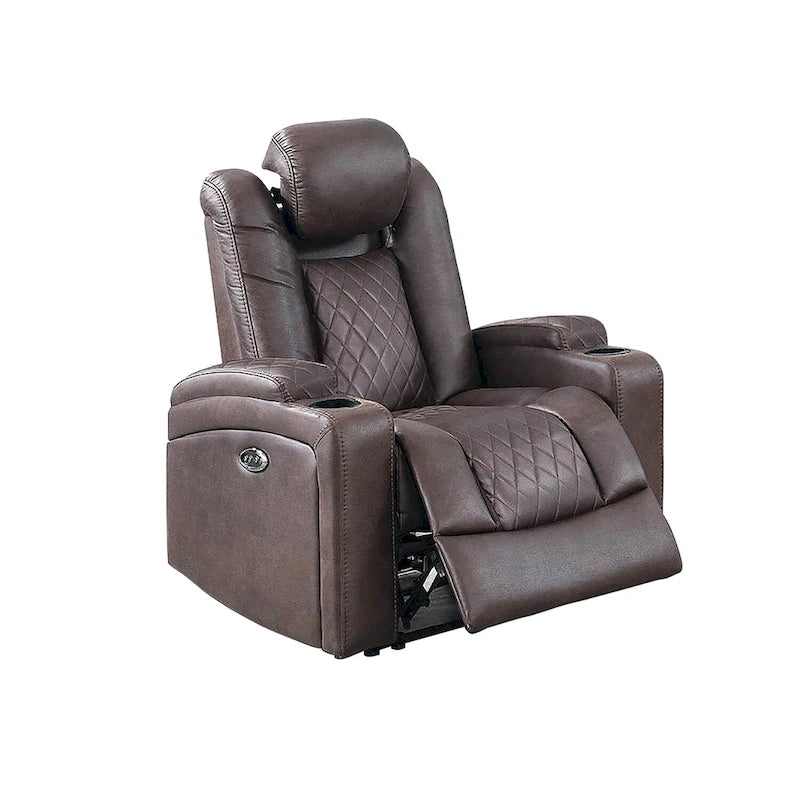 Fauteuil inclinable électrique avec porte-gobelets et chargeur USB