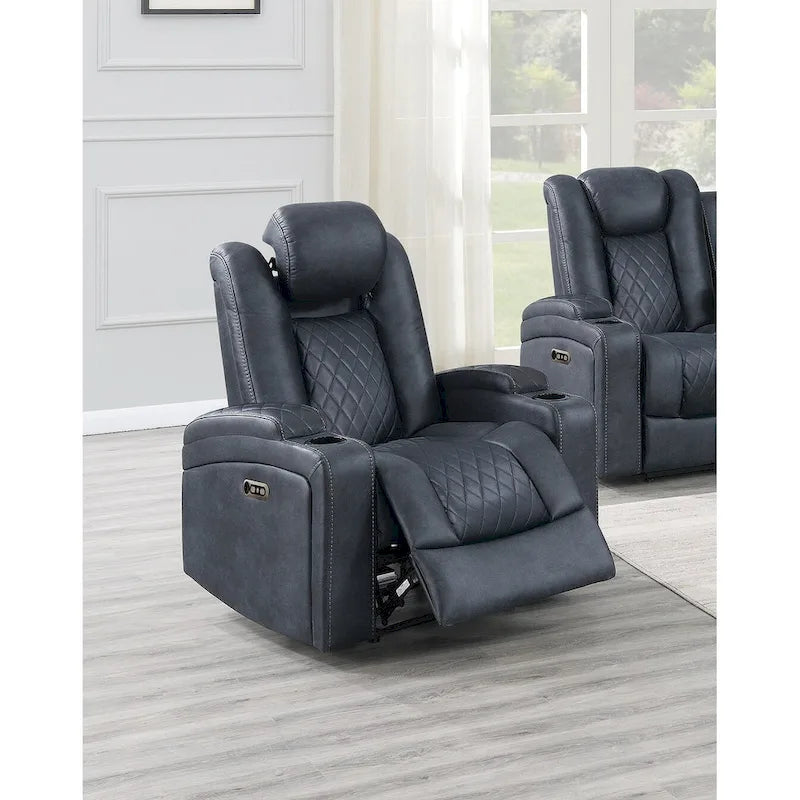 Fauteuil inclinable électrique avec porte-gobelets et chargeur USB