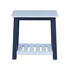 Table d'appoint en bois massif avec plateau en billot de boucher