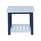 Table d'appoint en bois massif avec plateau en billot de boucher