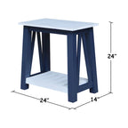 Table d'appoint en bois massif avec plateau en billot de boucher