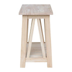 Table d'appoint en bois massif avec plateau en billot de boucher