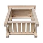 Table d'appoint en bois massif avec plateau en billot de boucher