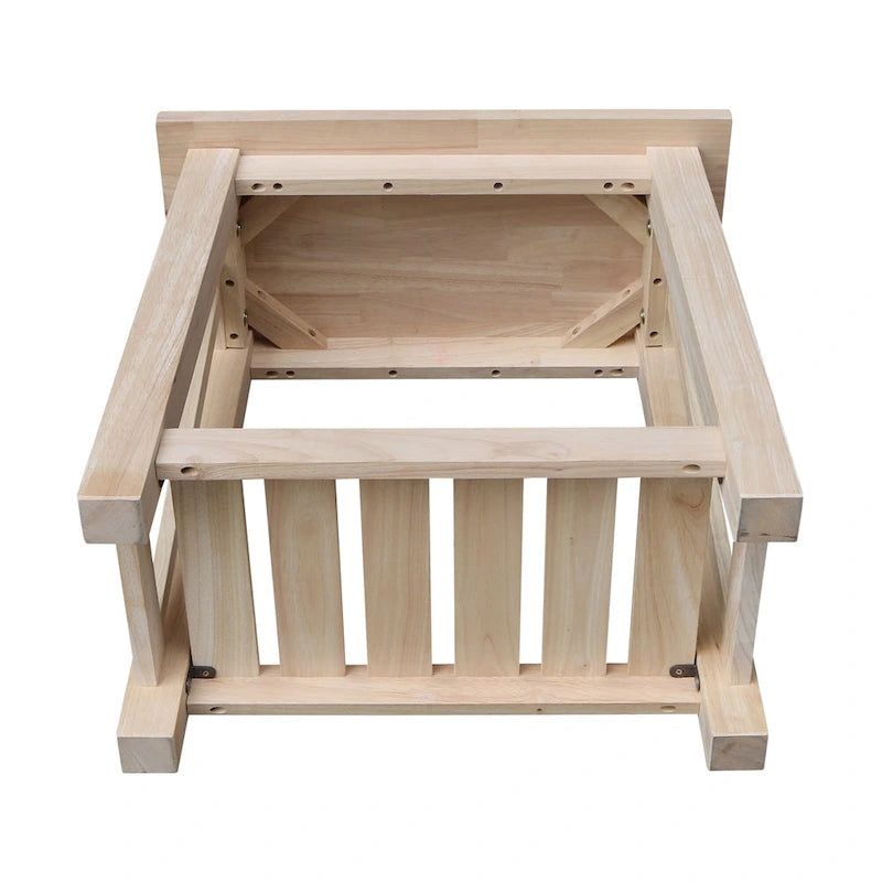 Table d'appoint en bois massif avec plateau en billot de boucher