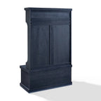 Meuble d'entrée côtier avec banc et patères – Bleu marine vieilli