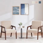 Lot de 2 fauteuils rembourrés – Style moderne du milieu du siècle pour salon