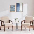 Lot de 2 fauteuils rembourrés – Style moderne du milieu du siècle pour salon