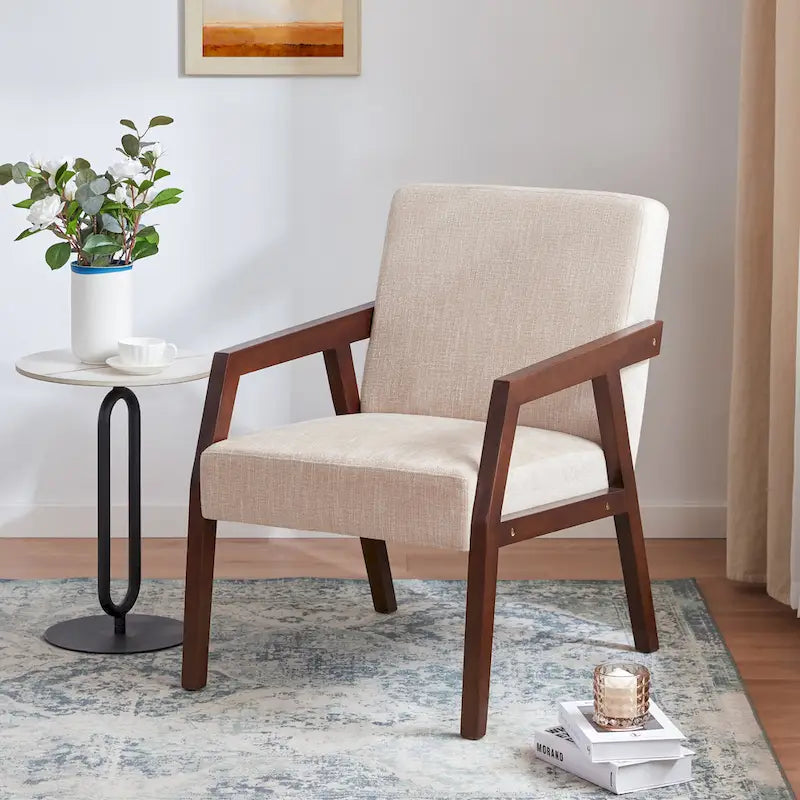 Lot de 2 fauteuils rembourrés – Style moderne du milieu du siècle pour salon