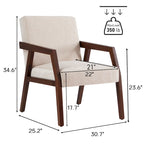 Lot de 2 fauteuils rembourrés – Style moderne du milieu du siècle pour salon
