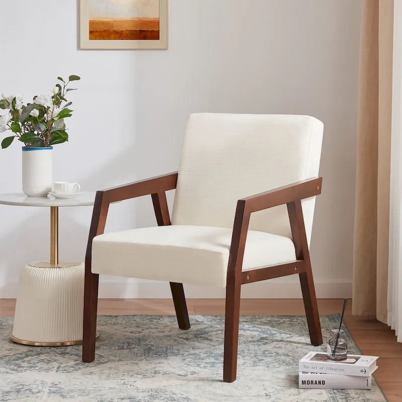 Lot de 2 fauteuils rembourrés – Style moderne du milieu du siècle pour salon