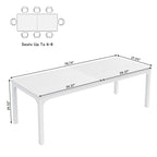 Bureau d'ordinateur à deux places de 199,9 cm avec pieds en métal – Poste de travail de style industriel (Table uniquement)