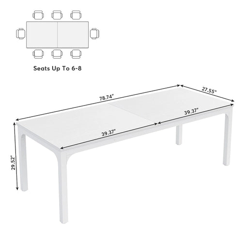Bureau d'ordinateur à deux places de 199,9 cm avec pieds en métal – Poste de travail de style industriel (Table uniquement)