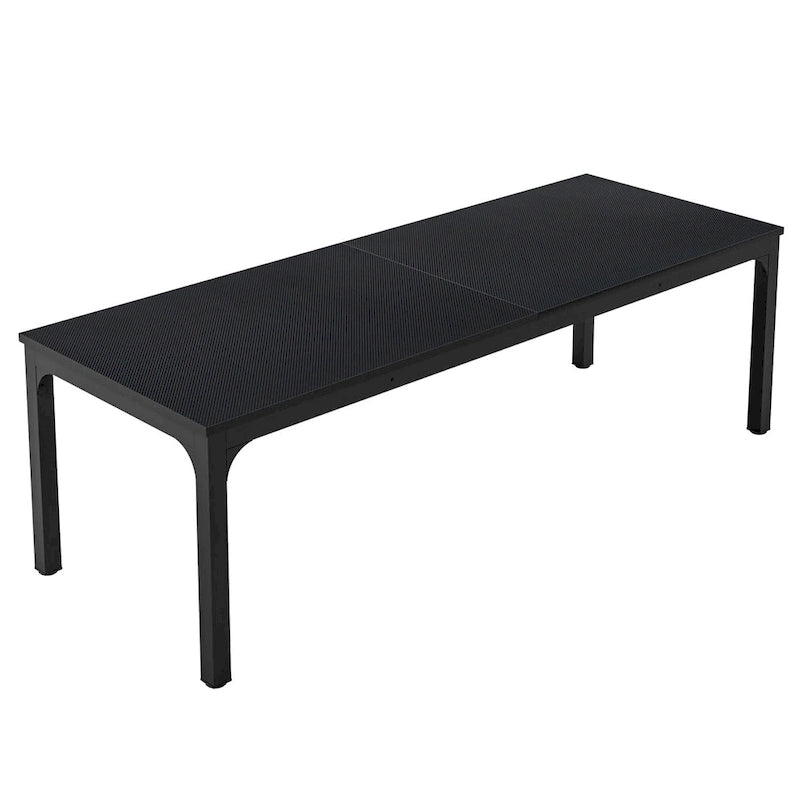 Bureau d'ordinateur à deux places de 199,9 cm avec pieds en métal – Poste de travail de style industriel (Table uniquement)