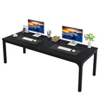 Bureau d'ordinateur à deux places de 199,9 cm avec pieds en métal – Poste de travail de style industriel (Table uniquement)