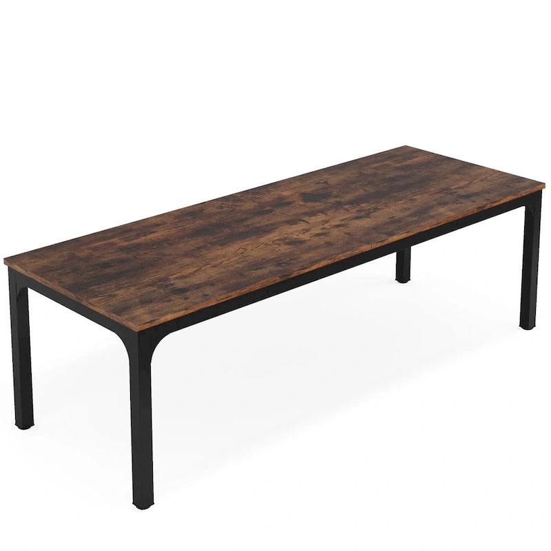 Bureau d'ordinateur à deux places de 199,9 cm avec pieds en métal – Poste de travail de style industriel (Table uniquement)