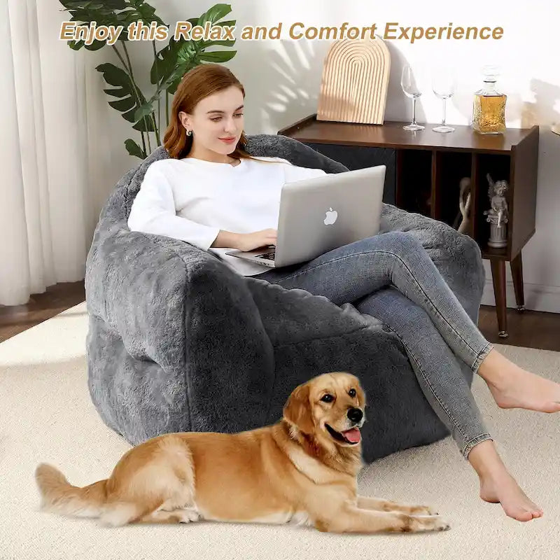 Pouf en mousse à mémoire de forme pour adultes et enfants