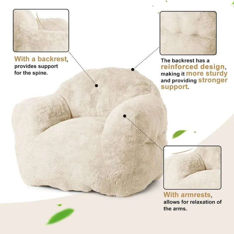 Pouf en mousse à mémoire de forme pour adultes et enfants