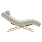 Chaise longue avec coussin rond – 65Lx23Px33H