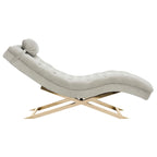 Chaise longue avec coussin rond – 65Lx23Px33H