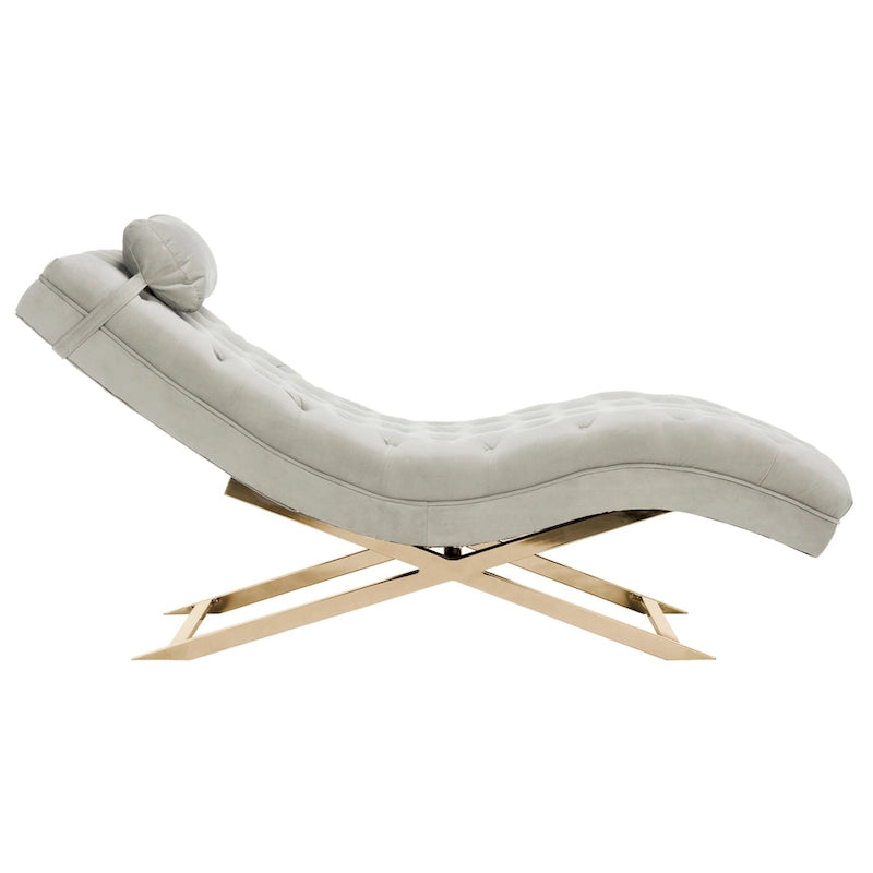 Chaise longue avec coussin rond – 65Lx23Px33H