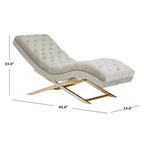 Chaise longue avec coussin rond – 65Lx23Px33H