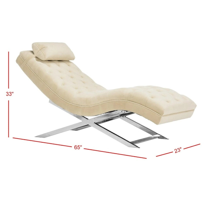 Chaise longue avec coussin rond – 65Lx23Px33H