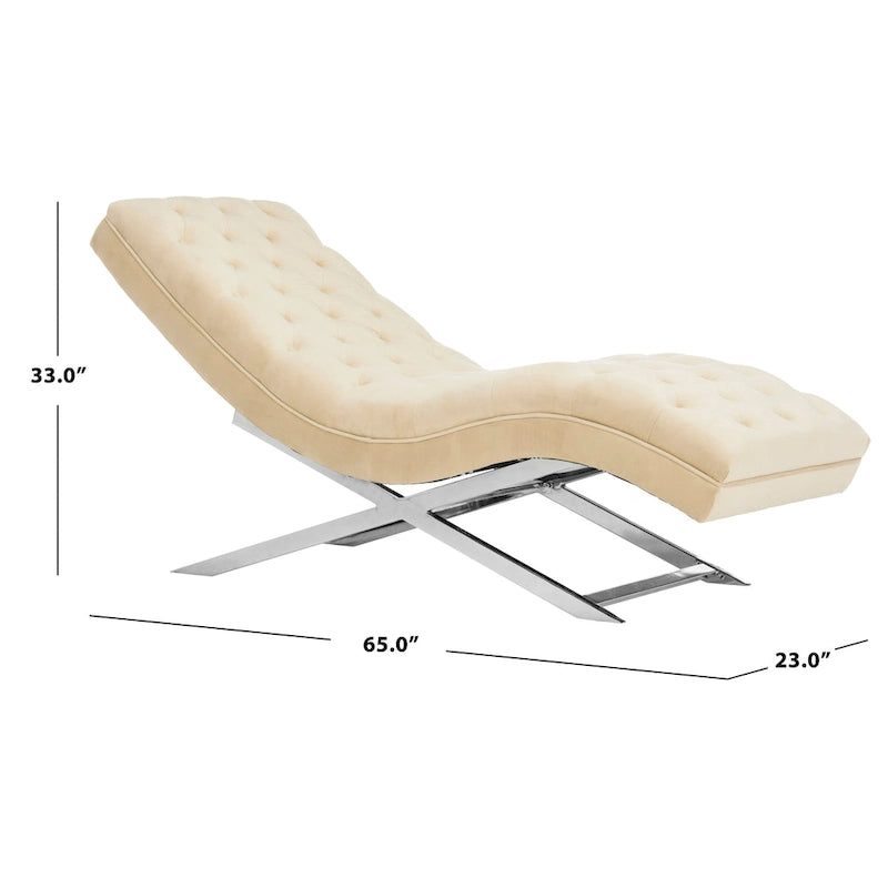 Chaise longue avec coussin rond – 65Lx23Px33H