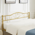 Cadre de lit plateforme en métal avec tête de lit, pas besoin de sommier tapissier, Lit simple/Double/Grand lit