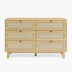 Commode 6 tiroirs avec plateau en bois