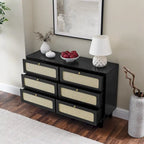 Commode 6 tiroirs avec plateau en bois