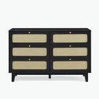 Commode 6 tiroirs avec plateau en bois