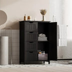 Meuble de salle de bain avec tiroirs et placard - 30 cm (P) x 55 cm (L) x 82,5 cm (H)